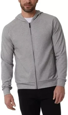 32 Degrees Heat Men's Full Zip Hooded Jacket, Gray, Large - Image 1 of 3