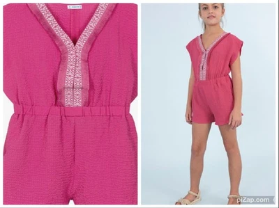 MAYORAL NIÑAS MAMELUCO MONO MONO MONO ROSA INTENSO BORDADO FLECOS SIN MANGAS 12 Foto 1 de 4