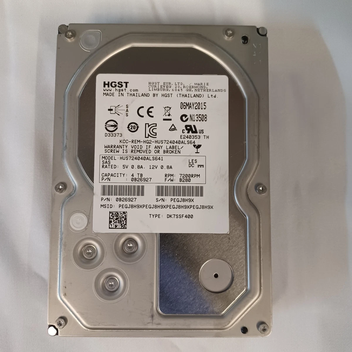 HGST 内蔵型HDD 4TB x 2台 HGST 4TB 3.5