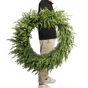 30 Inch Large Realistic Christmas Wreath,Thick and Lush,Soft Bendable Faux Ce... - Picture 1 of 8