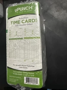 Upunch 300 tarjetas de tiempo para relojes de tiempo de alineación automática verdes HN3000 (HTCG1300) - Imagen 1 de 3
