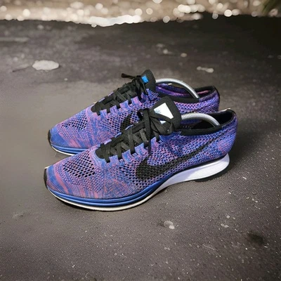 Кроссовки мужские Nike Flyknit Racer размер 11 фиолетовый индиго 2016 - Изображение 1 из 4