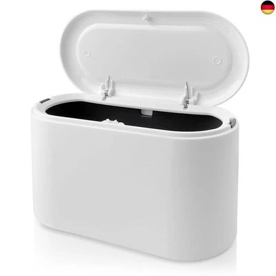 Tekenewbse 2L Tischmülleimer Mit Deckel, 22 x 11 x 13cm Tisch Mini Mülleimer M - Bild 1 von 4