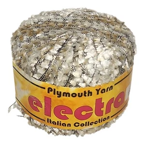 Plymouth Yarn Electra Italian Collection 125 Yards Grey Silver White Italy NEW - Picture 1 of 7