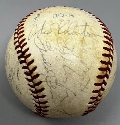 Julio Franco Petralli Jenkins Harrah Autographed Signed Baseball JSA Authentic - Image 1 of 4