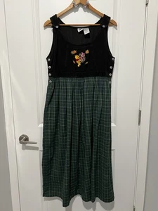 Abito tubino vintage anni 90 Disney Store Winnie The Pooh & Piglet flanella velluto a coste M - Foto 1 di 7