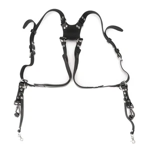 Dual Camera Harness, Adjustable Shoulder Strap with Quick Release Safety Teth... - Picture 1 of 9