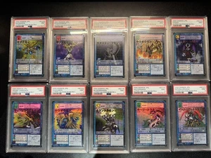 Digimon Card Psa9 Old Digital Set Of 10 Japan - Picture 1 of 12