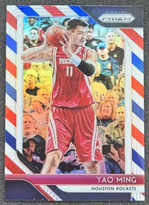 2018-19 Prizm RED WHITE & BLUE Yao Ming #135 Houston Rockets HALL OF FAME - Image 1 of 2