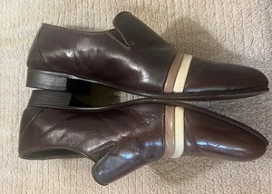 Zapatos Mocasines Pierre Cardin Cuero Tostado Sin Cordones 41.5 De Colección - Imagen 1 de 22