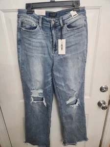 NWT!!  Judy Blue Relaxed Fit Distressed Jeans Women's size 13/31 Awesome Jeans! - Picture 1 of 19