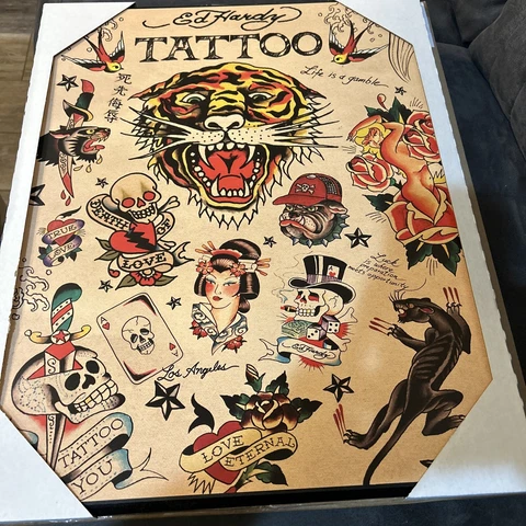 Ed Hardy Tattoo Collage By Crystal Art Gallery 2009 Cover