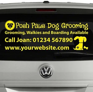 Mobile Dog Grooming | Business Window Sticker Decal For Car, Van, Vehicle | SI10 - Picture 1 of 3