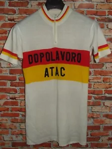 EROICA MAGLIA SHIRT MAILLOT BICI CICLISMO VINTAGE 70'S ROMA 50% LANA RICAMATA - Bild 1 von 3