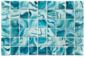 Mosaico in vetro pressato su rete per piscina 31.5 x 47.7 cm - Modena Como pool - Picture 1 of 15