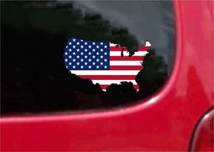 2 (PIEZAS) Calcomanías de bandera de mapa contorno de los Estados Unidos pegatinas a todo color/a prueba de clima - Imagen 1 de 2