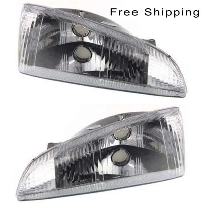 Halogen Head Lamp Lens and Housing Set of 2 LH & RH Side Fits Dodge Intrepid - Image 1 of 4