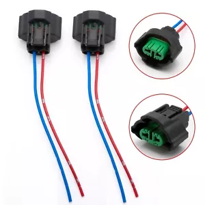2x Wire Pigtail Female H8 Fog Light Repair Harness Bulb Socket Connect Plug Lamp - Picture 1 of 8