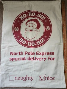 Bolsa de regalo grande de lona Navidad entrega especial 1 cara 32" X 23" cordón - Imagen 1 de 4