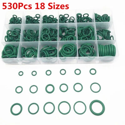 Boxed Mixed 530Pcs Car Air Conditioning O-ring Seal A/C Gaskets Green Accessory - Image 1 of 4