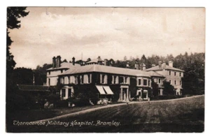 NS20 WW1 1917 POSTCARD THORNCOMBE MILITARY HOSPITAL BRAMLEY POSTALY USED - Picture 1 of 2