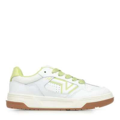 Chaussures Baskets Vans femme Vintage Leather Lime Blanc Blanche Synthétique - Photo 1/4