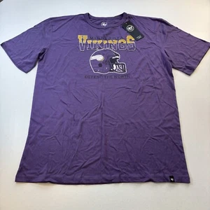 NWT! Minnesota Vikings Football Helmet Logo T Shirt Men’s XLT Tall ‘47 Brand - Picture 1 of 8