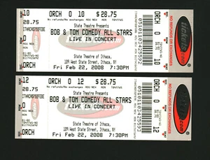 The Bob & Tom Comedy All Stars Live In Concert 2 entradas completas 2008 Ithaca NY - Imagen 1 de 2