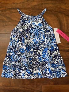 Lilly Pulitzer Girl SMALL 4-5 Low Tide Navy PANDARAMA MINI LORO Swing Dress NWT - Picture 1 of 4