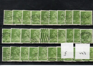 GB - Wholesale - Machin Definitives (263) 8.5p x 30 copies - yellow green - used - Picture 1 of 1