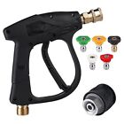 High Pressure Washer Gun Handle with 5 Water Nozzle, 1/4" Quick Release Car... 