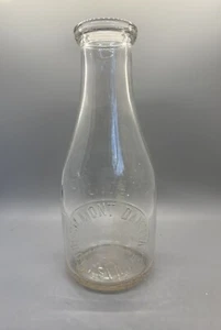 Valmont Dairy Scottsville VA Virginia Quart 9.5" Milk Bottle Dairy - Picture 1 of 9
