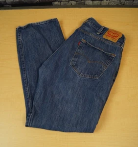 Levis 501 Jeans Blue Denim Straight Leg Button Fly Red Tab Mens 36 x 30 - Picture 1 of 6