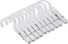 Fox Run Laundry Plastic Hooks for Hanging, 0.25 x 2.25 x 5.25 inches, White