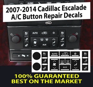 2007 - 2014 Cadillac Escalade - A/C Climate Control Button Repair Decals sticker - Bild 1 von 1