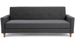 Habitat Brooks Fabric 3 Seater Clic Clac Sofa Bed Grey Living Room Furniture - Picture 1 of 8