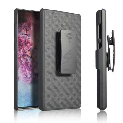 AMZER BLACK SHELLSTER SHELL CASE BELT CLIP HOLSTER FOR SAMSUNG GALAXY NOTE10 - Image 1 of 4