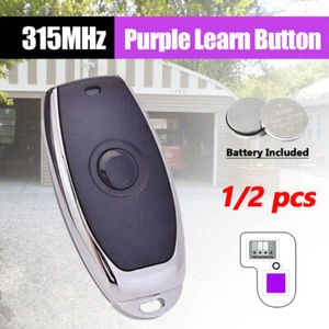 2 Garage Door Remote Opener for Liftmaster 371LM Purple Button Security+ 315 MHz - Picture 1 of 9