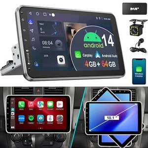 4+64G Android 14 Carplay DAB+ Autoradio GPS RDS BT 1 DIN 360° Drehbar Bildschirm - Bild 1 von 15