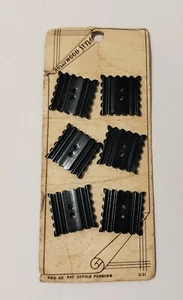 VTG Hollywood Style Brand Black Carded Plastic Buttons Unused - Picture 1 of 2