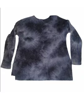 Maglia Rue21 donna XS blu tie dye a costine rayon manica lunga leggera nuova con etichetta - Foto 1 di 4