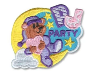 Boy Girl PJ PARTY Slumber Sleep Over Fun Patches Crests Badge GUIDE SCOUT - Picture 1 of 1