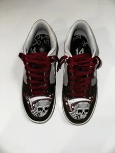 2007 Nike Dunk Low Premium Grim Reaper GS Size 6Y / 7.5 WMNS Vintage 318299-111 - Picture 1 of 10