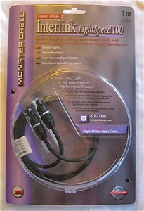 Monster Cable LightSpeed Digital Fiber Optic Audio 1m/3.3' 300DFO Interconnect - Picture 1 of 9