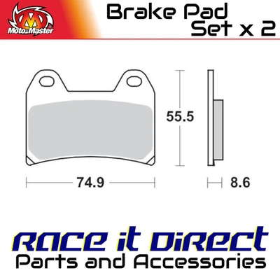 Pastillas de freno delanteras de carbono para APRILIA TUONO 1000 R 2006-2010 MotoMaster Foto 1 de 4