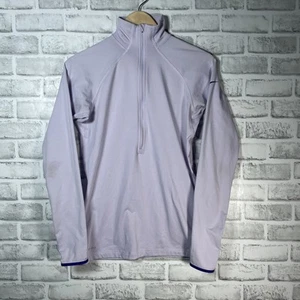 Nike Pro Lilac Half Zip Long Sleeve Pullover Womens Size M - Picture 1 of 5
