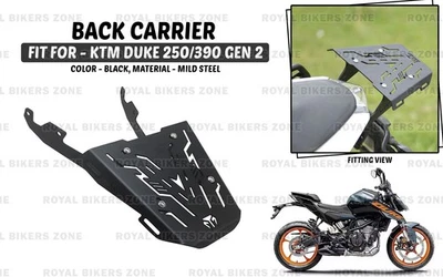 Soporte trasero negro apto para KTM Duke "250/390 Gen 2" Foto 1 de 4