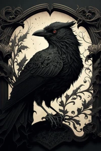 Gothic Floral Crow Notebook: Beautiful Raven Lined Paper Journal, Great Gift ... - Picture 1 of 12