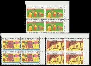 Australia Scott 1372-1374 Corner Blocks of 4 (1994) Mint NH VF, CV $16.40+ M - Picture 1 of 1