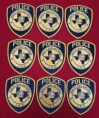Lote de 9 parches de policía de South San Antonio Texas Police ISD PARCHE DE POLICÍA Foto 1 de 2